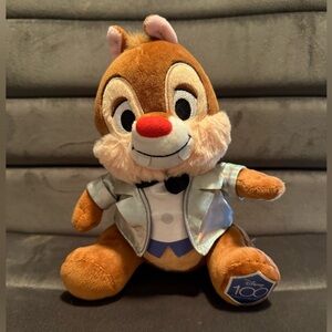 Disney Dale Plush with Silver Jacket and Red Nose 8 inch 100th anniversary